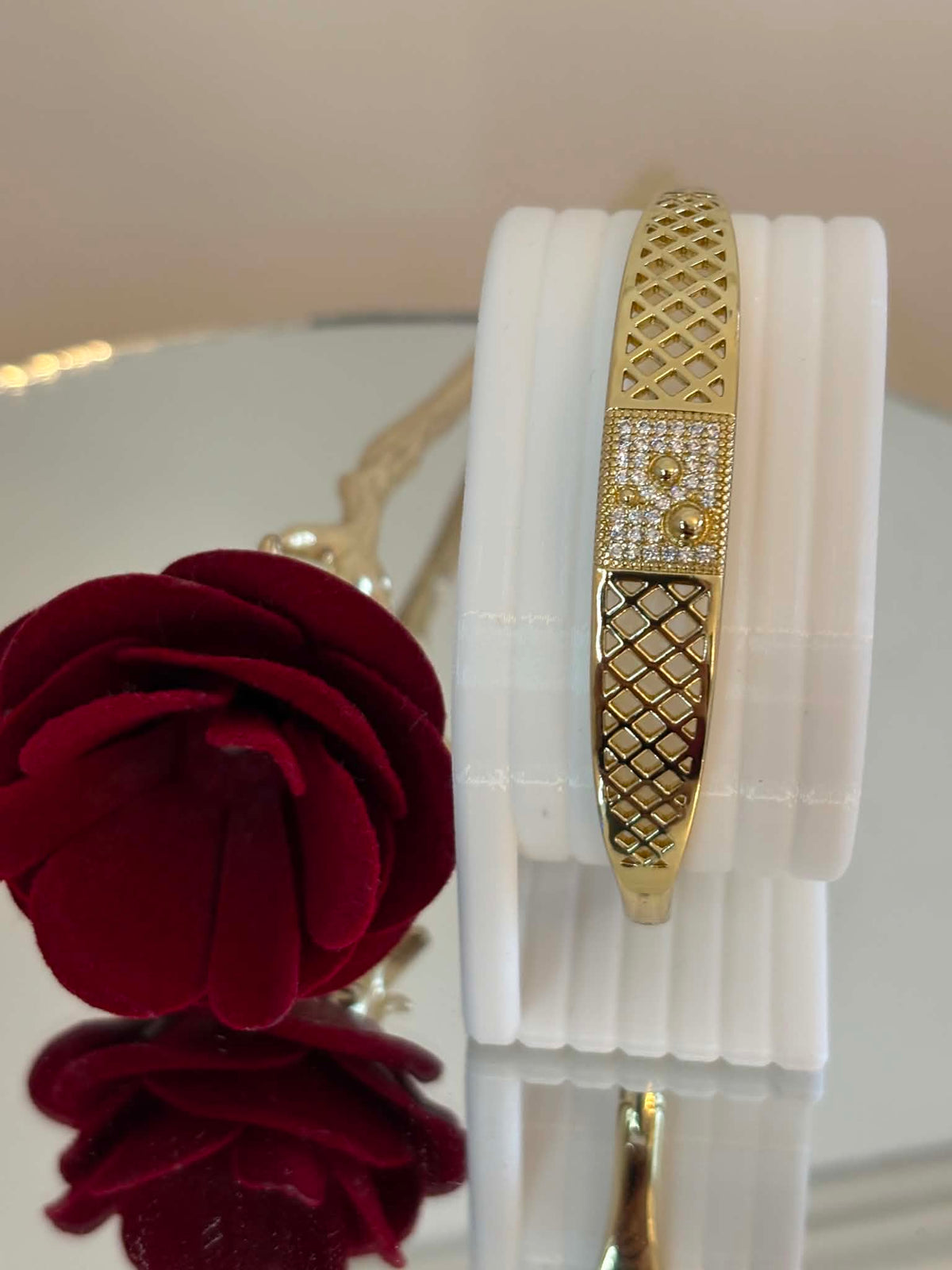 Lace bangle bracelet