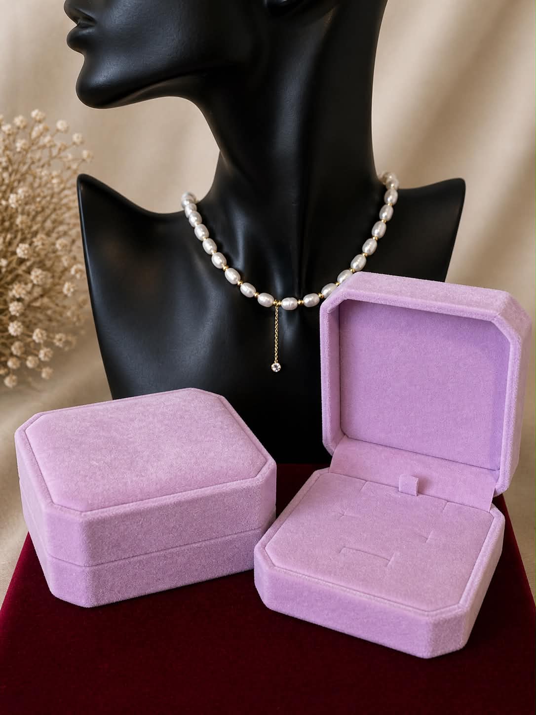 Velvet necklace/ sets gift box