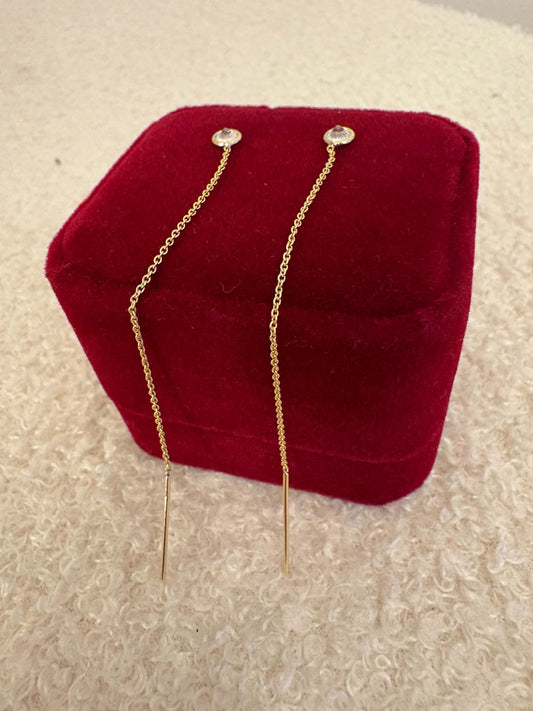 Round chain earrings