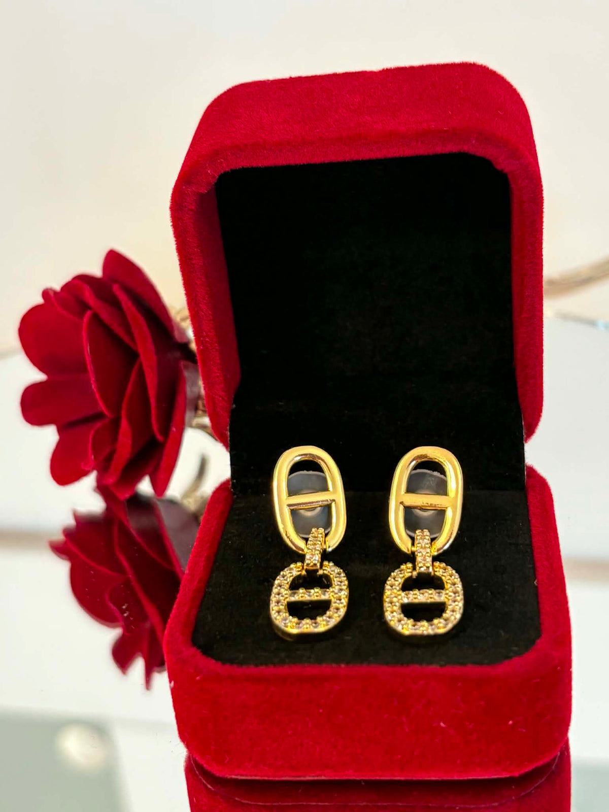 Chain links earrings