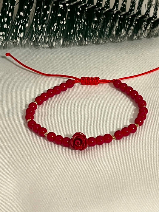 Red rose bracelet