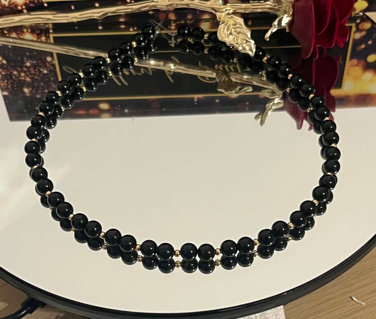 Black onyx necklace