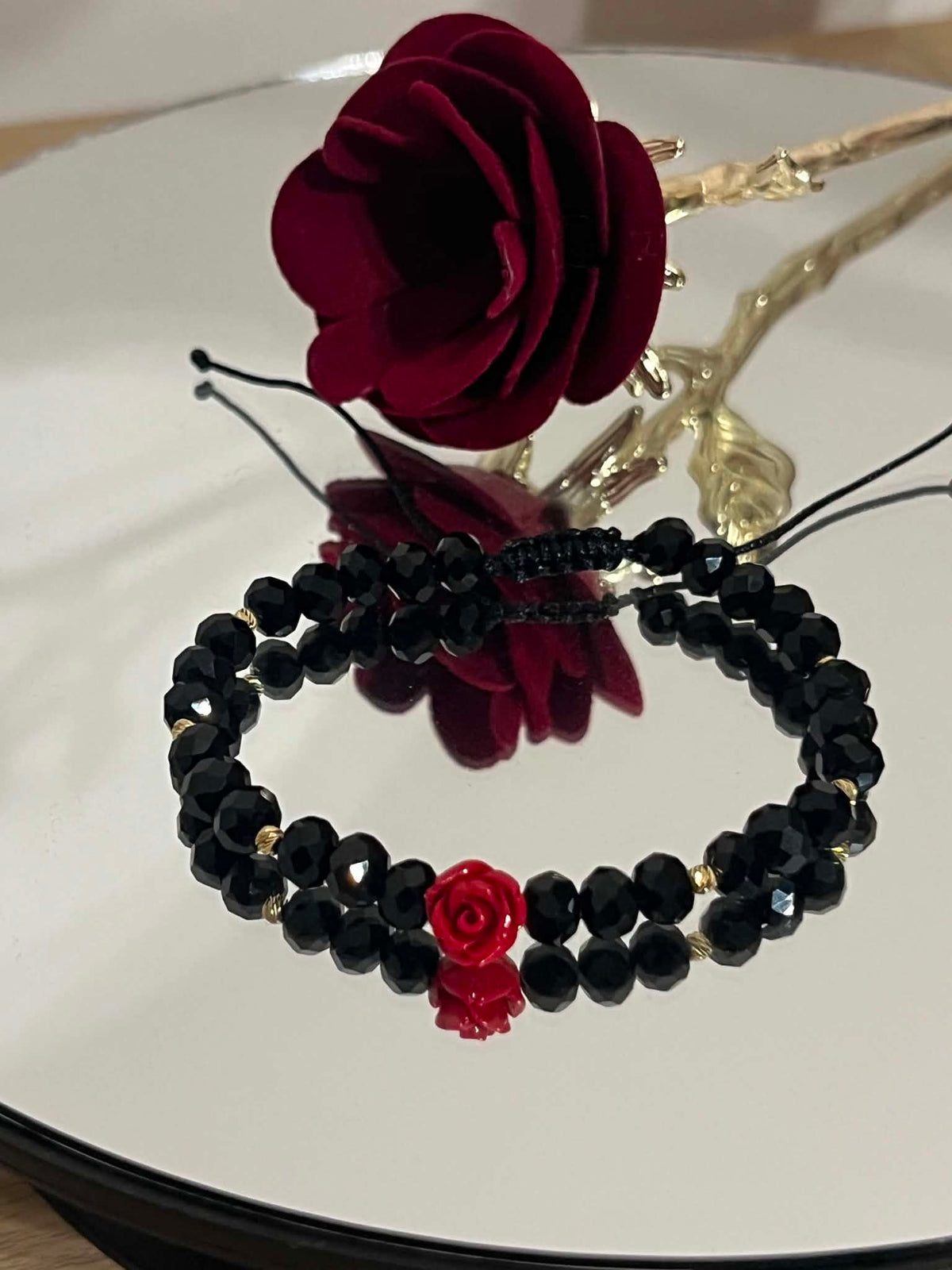 Red rose bracelet