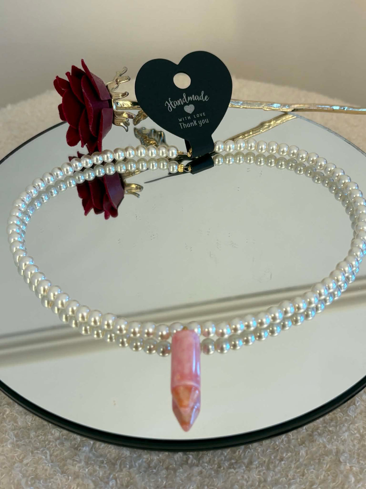 Pearl pencil necklace