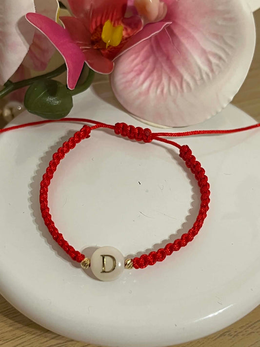 Pearl initial bracelet