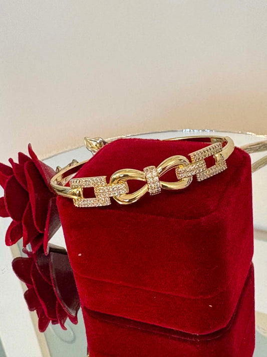 Infinity bangle bracelet