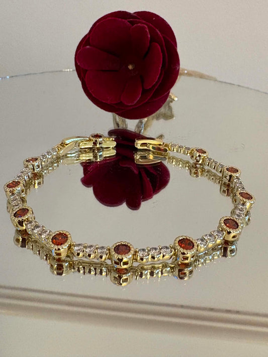 Red tennis bracelet