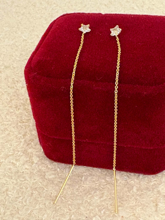 Star chain earrings