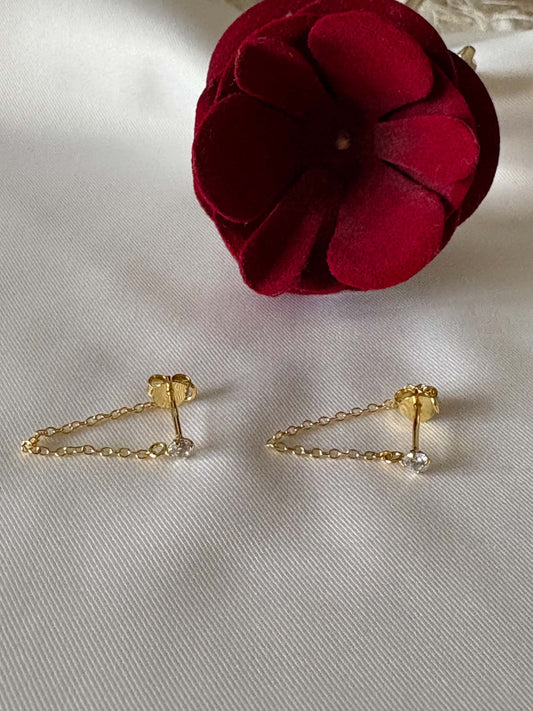 Double chain earrings