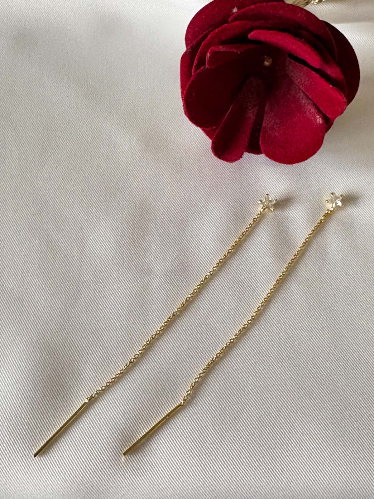 Star chain earrings