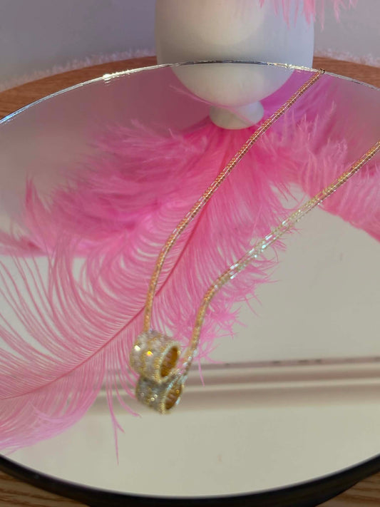 Cristal tube necklace