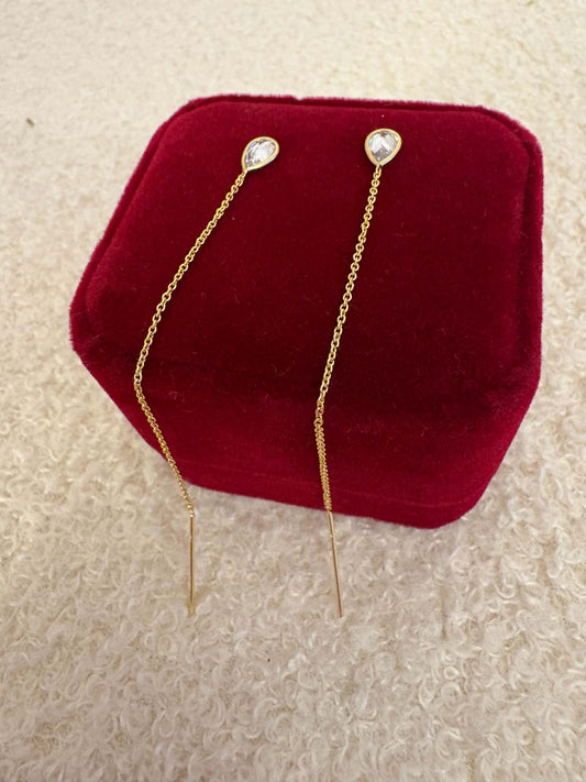 Tears chain earrings